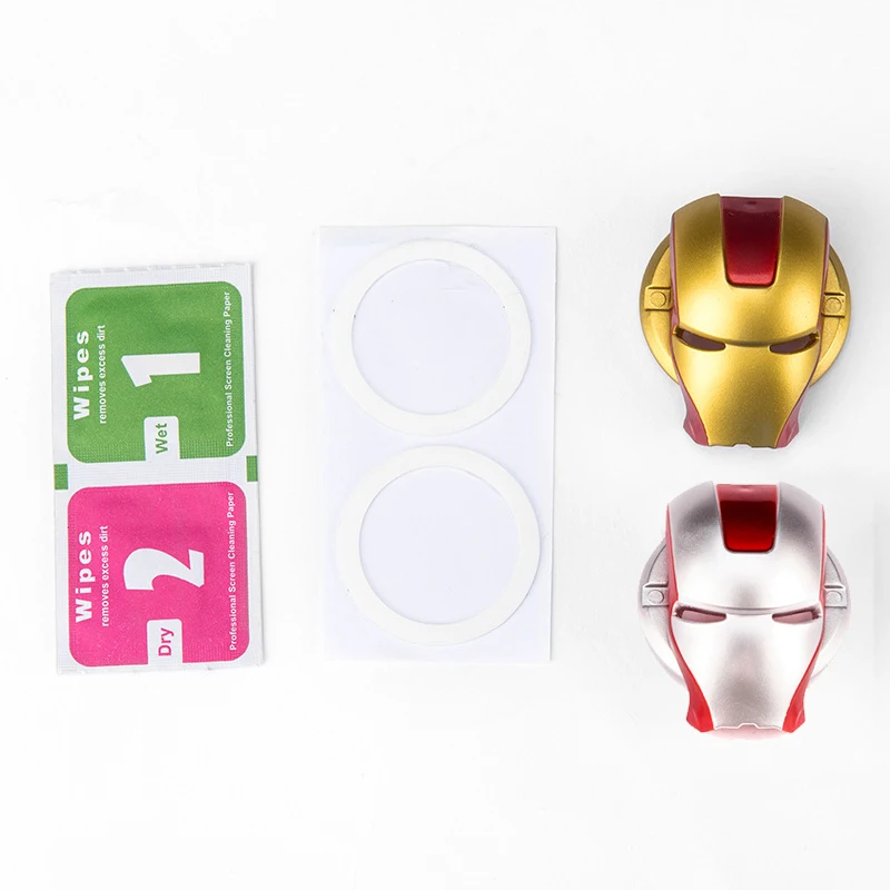 Marvel Spiderman Iron Man ABS plastic Car Interior Sticker Anime Figure Engine Ignition Start Switch Button Cover Trim Toys |