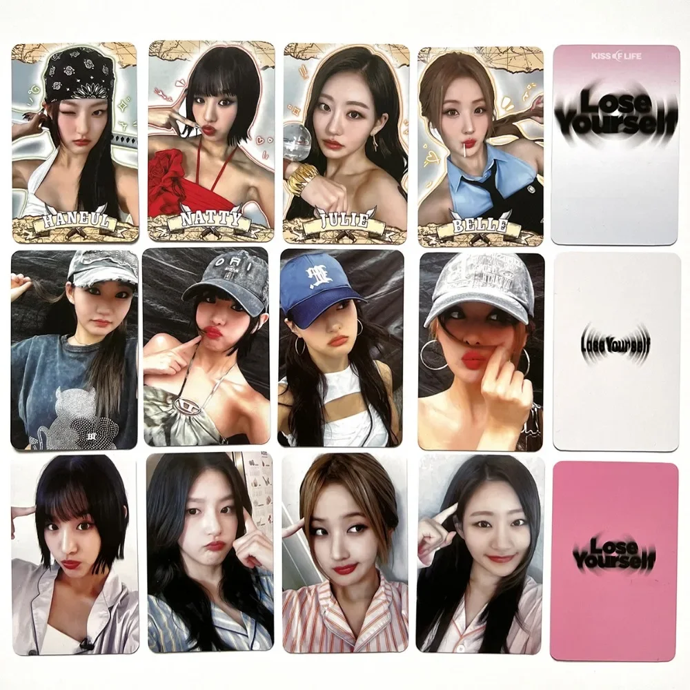 4 шт. KPOP KISS OF LIFE LOMO Card Специальная карта JULIE NATTY BELLE HANEUL Двусторонняя фотокарта