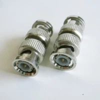 bnc to bnc cable connector socket brooches q9 bnc male to bnc male plug nickel plated brass straight coaxial rf adapters