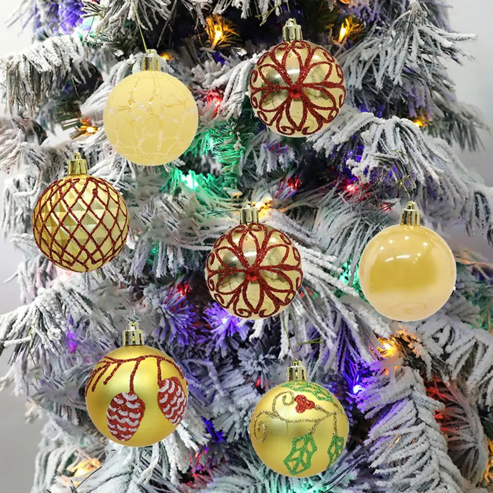 

Xmas Ball Pendant 12Pcs/Set Pretty Reusable Easy to Install Christmas Pendant Ball Ornament Party Supplies