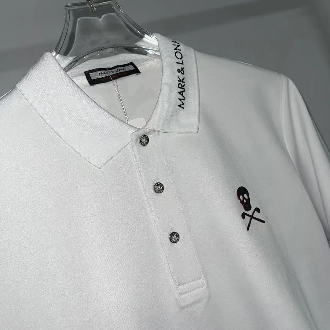 2023 Spring and Autumn new golf clothing men's long sleeve T-shirt lapel POLO shirt Golf men's simple jacket outdoor Sports