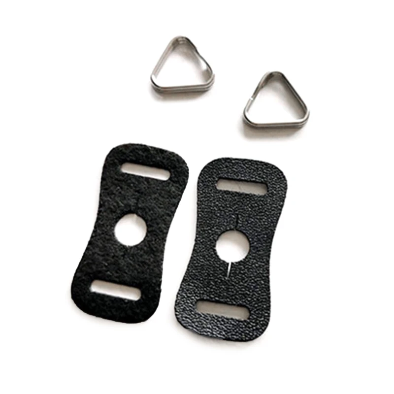 

2Pcs Camera Strap for TRIANGLE Split Ring Hook PU Leather Cap Protective Cover P