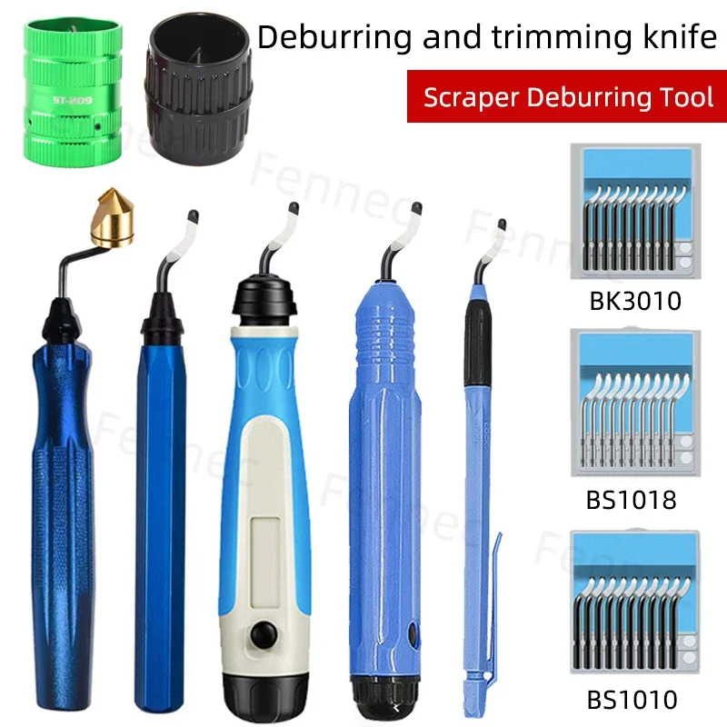 Инструмент для удаления заусенцев с кромкой и ручкой