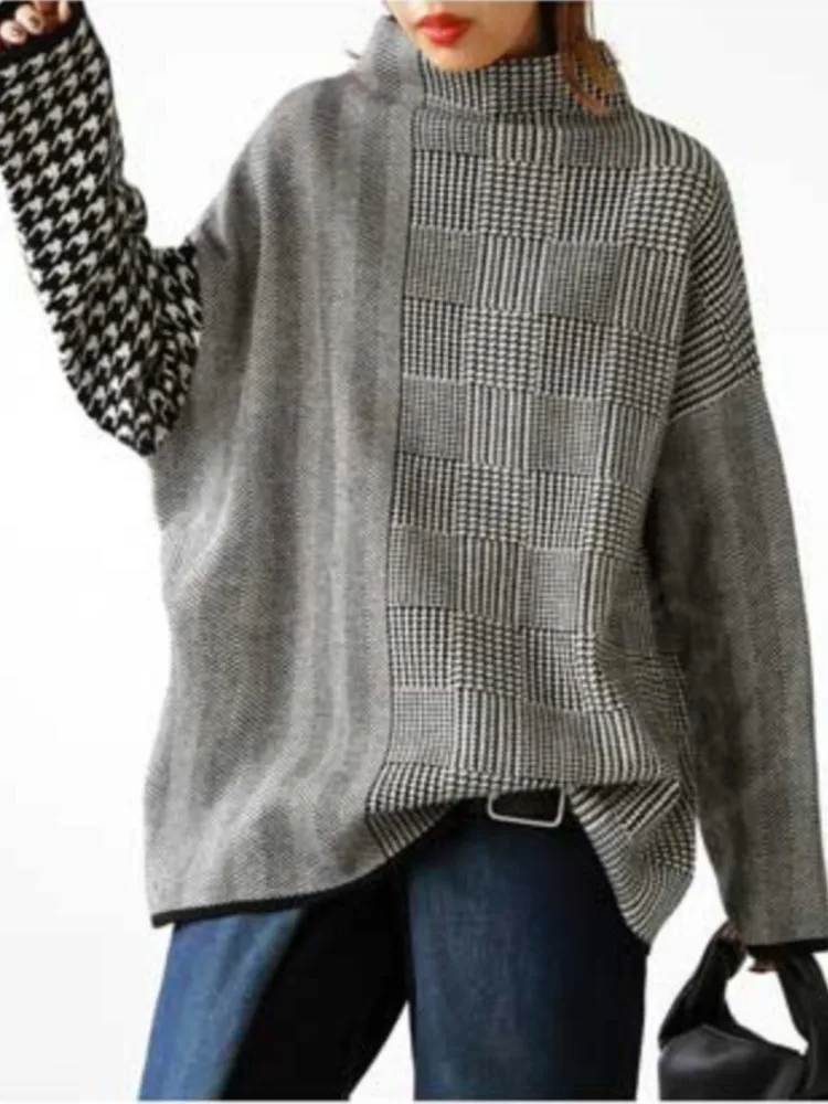 Осень-зима комплект из двух предметов японский вязаный свитер с сеткой Тысяча