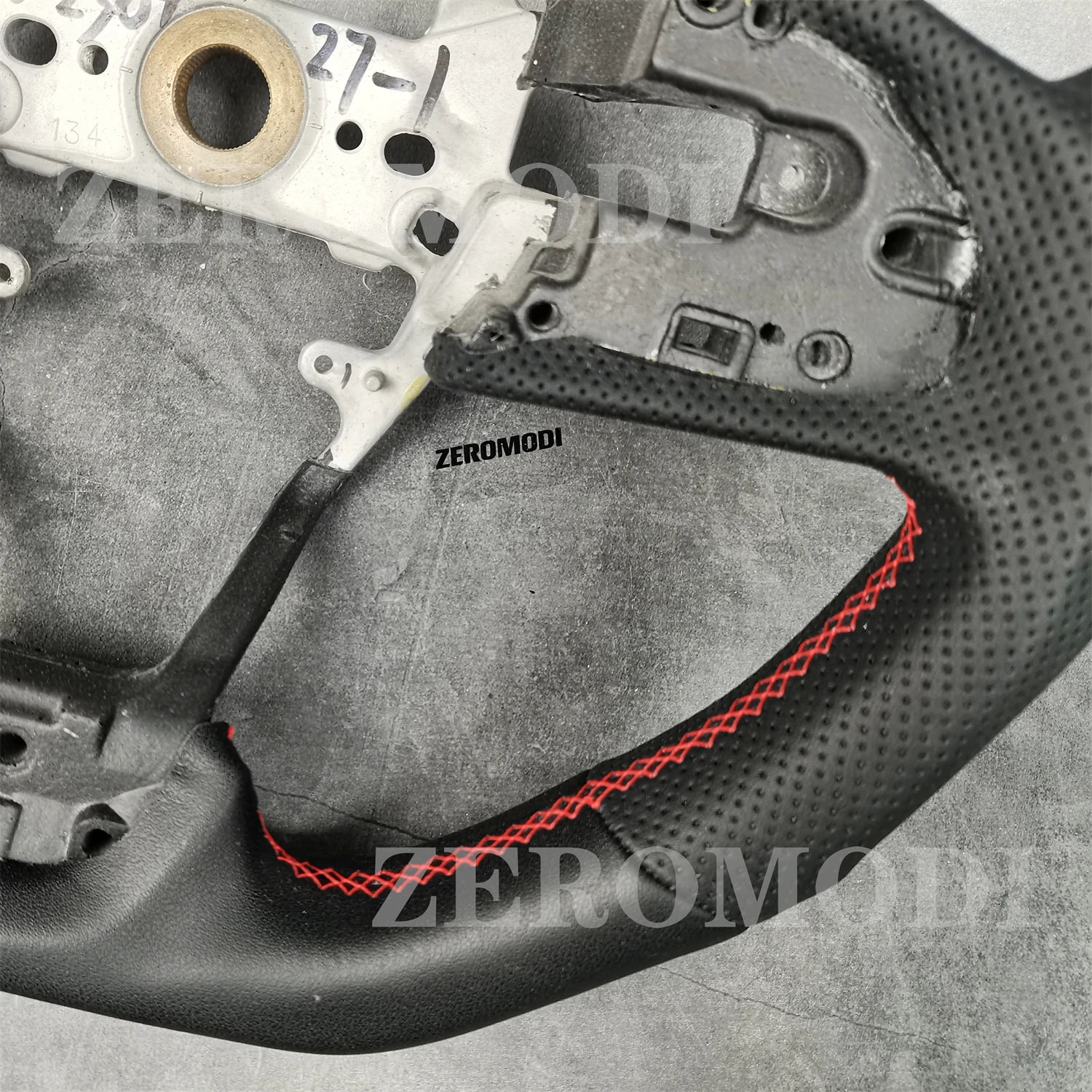 Спортивное кожаное рулевое колесо красное кольцо для 2016-2020 HONDA CIVIC Gen 10 Type-R