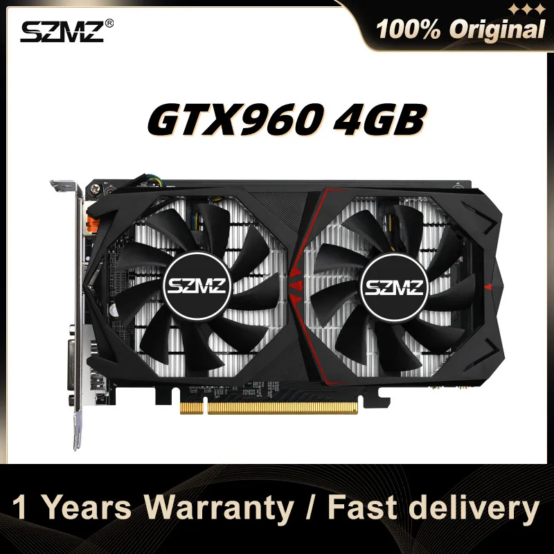 SZMZ новая видеокарта оригинальная NVIDIA Geforce GTX 960 4 ГБ GDDR5 128 бит 7010 МГц видеокарты -