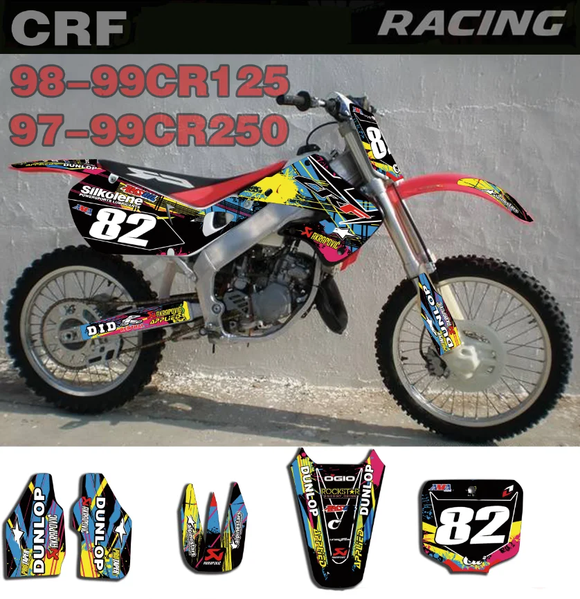 Наклейки на тему мотоцикла графические наклейки команды для HONDA CR125 1998 1999 CR250 1997 |