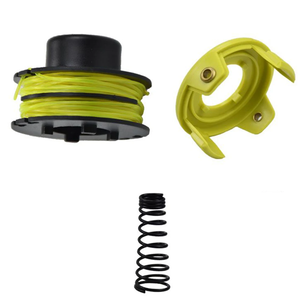 

Trimmer Spool Line And Cover Spring Set For Ryobi RAC118 1.2 Mm Spool RLT3525S Replacement Spool Scap Garden Trimmer Tool