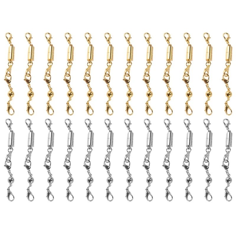 

Магнитные застежки для ювелирных изделий, застежки и застежки для ожерелий, браслетов и ювелирных изделий, 24 шт.