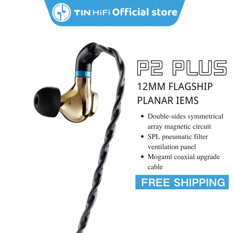 

Tinhifi P2 PLUS Planar HiFi IEM Flagship Commemorative Edition TIN P1 T1 T2 T3 T4 T5 Audiophile Musician Official Store