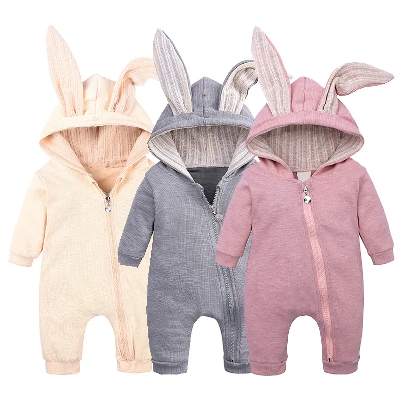 

Cute Newborn Jumpsuit Bunny Hooded Baby Romper for Boys Girls Outfit Kids Clothes Clothes Autumn Toddler Costume Infant Clothing