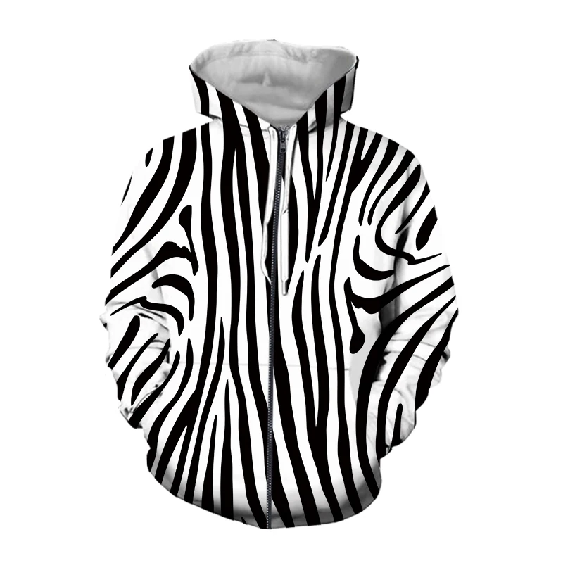 

LIASOSO Vintage Hoodie Men 3D Print Zebra Pattern Men Women New Fashion Spring Hooded Sweatshirt Long Sleeve Lounge Wear
