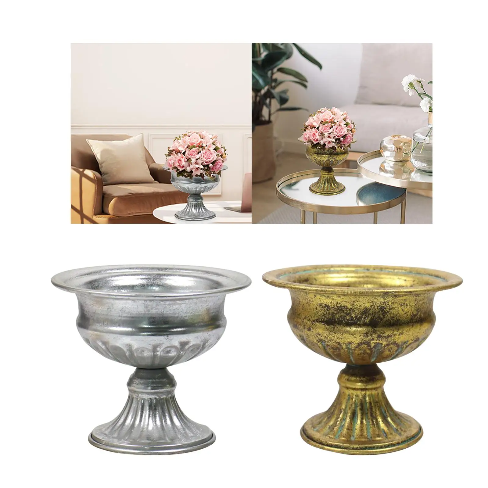 Ретро Metalen Bloemenvaas для Middel Xo Decoratieve Indoor Tafeldecoratie