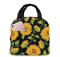 bento bag sunflowers portable insulated lunch bag