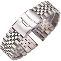 stainless steel watch strap bracelet 18mm 20mm 22mm 24mm women men silver solid metal watchband accessories