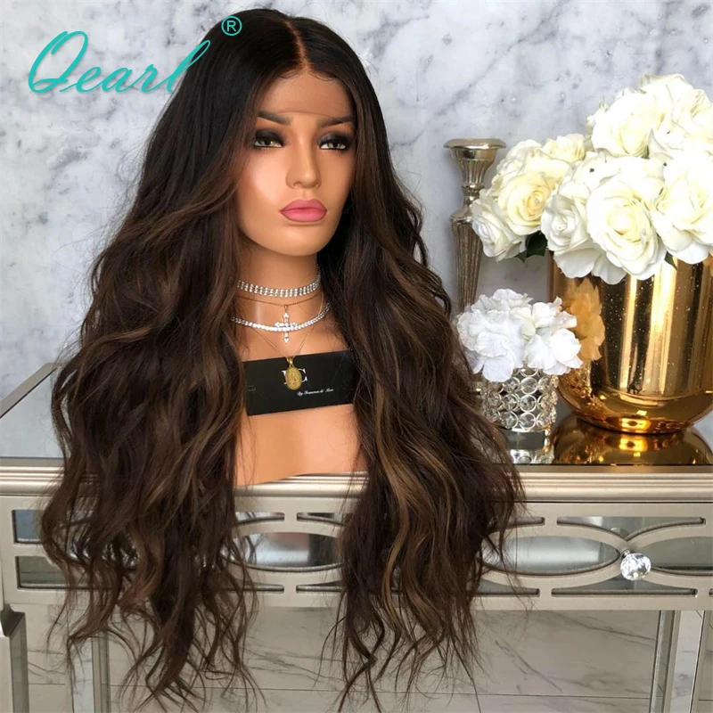 Ed Women Lace Front Wig 180% Wavy Qearl