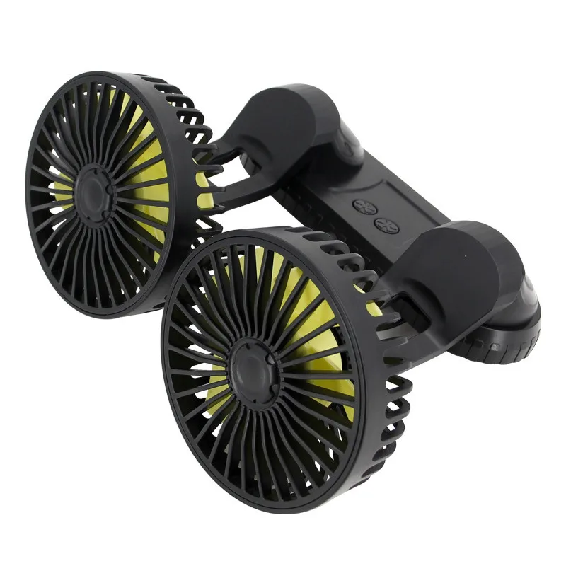 12V 24V Car Electric Fan 3 Speed Control Cooler Auto Air Cooling 360 Degree Adjustable Car Air Conditioner Wind-enhanced Fans