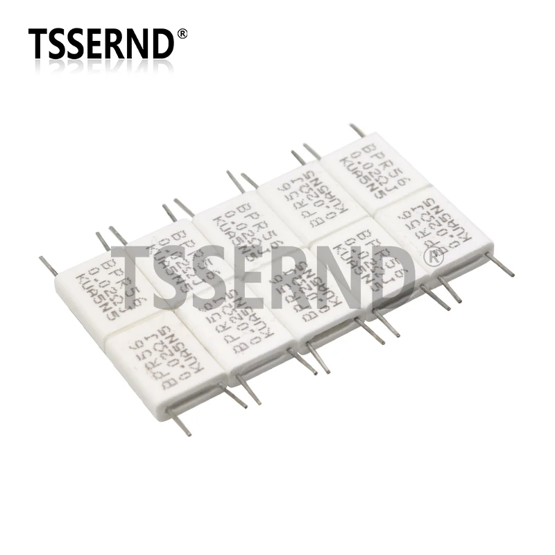 10 шт. BPR56 5 Вт 0 01 05 1 15 22 25 33 Ом Неиндуктивный керамический цементный резистор 1R 15R 22R