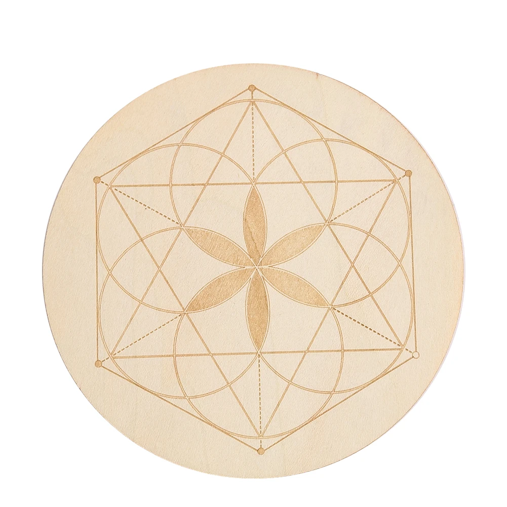 Мандала деревянная хрустальная сетка доска для йоги медитации сакральная