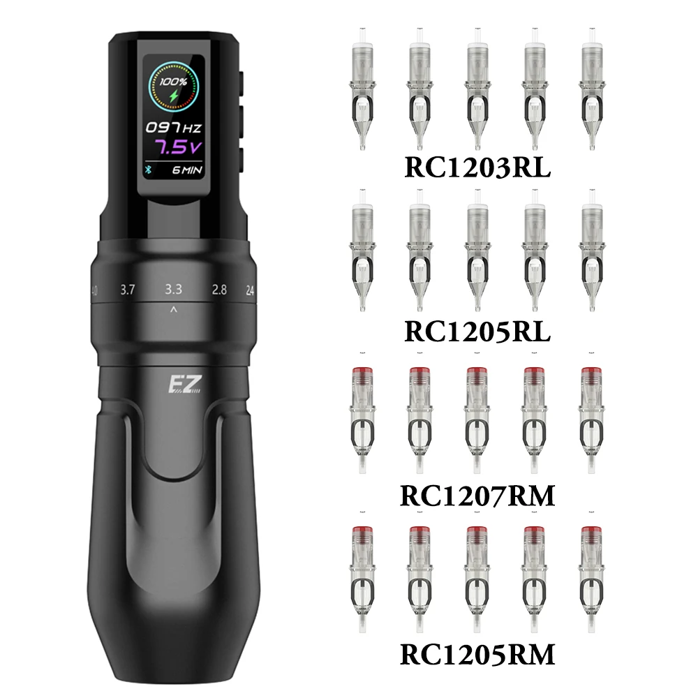 Ручка для тату-машинки с аккумулятором и картриджем EZ P3 Pro 20 шт.