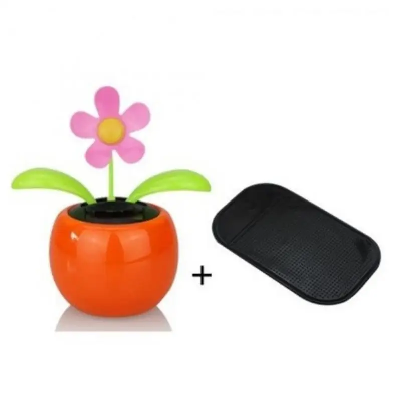 

Creative Shake The Car Interior Trim Universal Solar Apple Flower Car Decoration Lovable Red Sunflower Ornaments Durable Solar