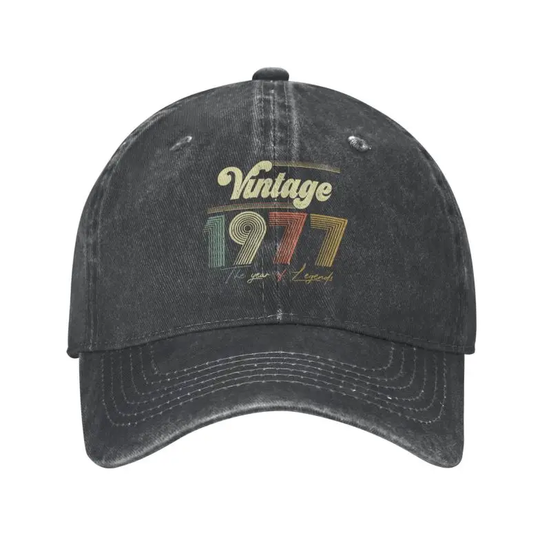 

Personalized Cotton Vintage 1977 The Year Of Legend Birthday Gift Baseball Cap Women Men Adjustable Dad Hat Sports