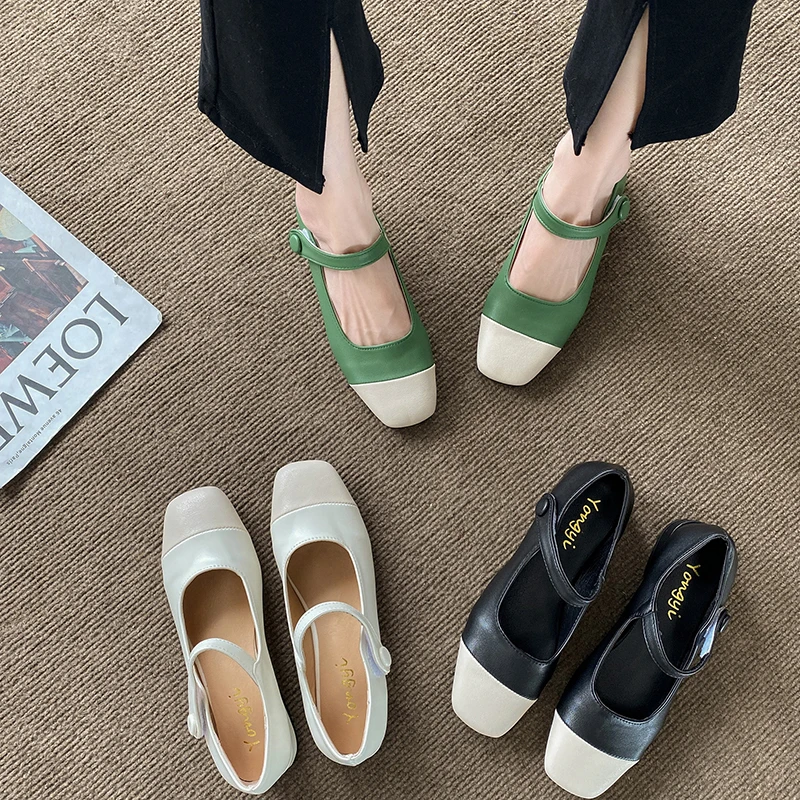 

2022 Women Flat Platform Shoes Mixed Colors Women's Mary Jane Shoes Japanese Style Women's Loafers zapatos mujer Female Shoe
