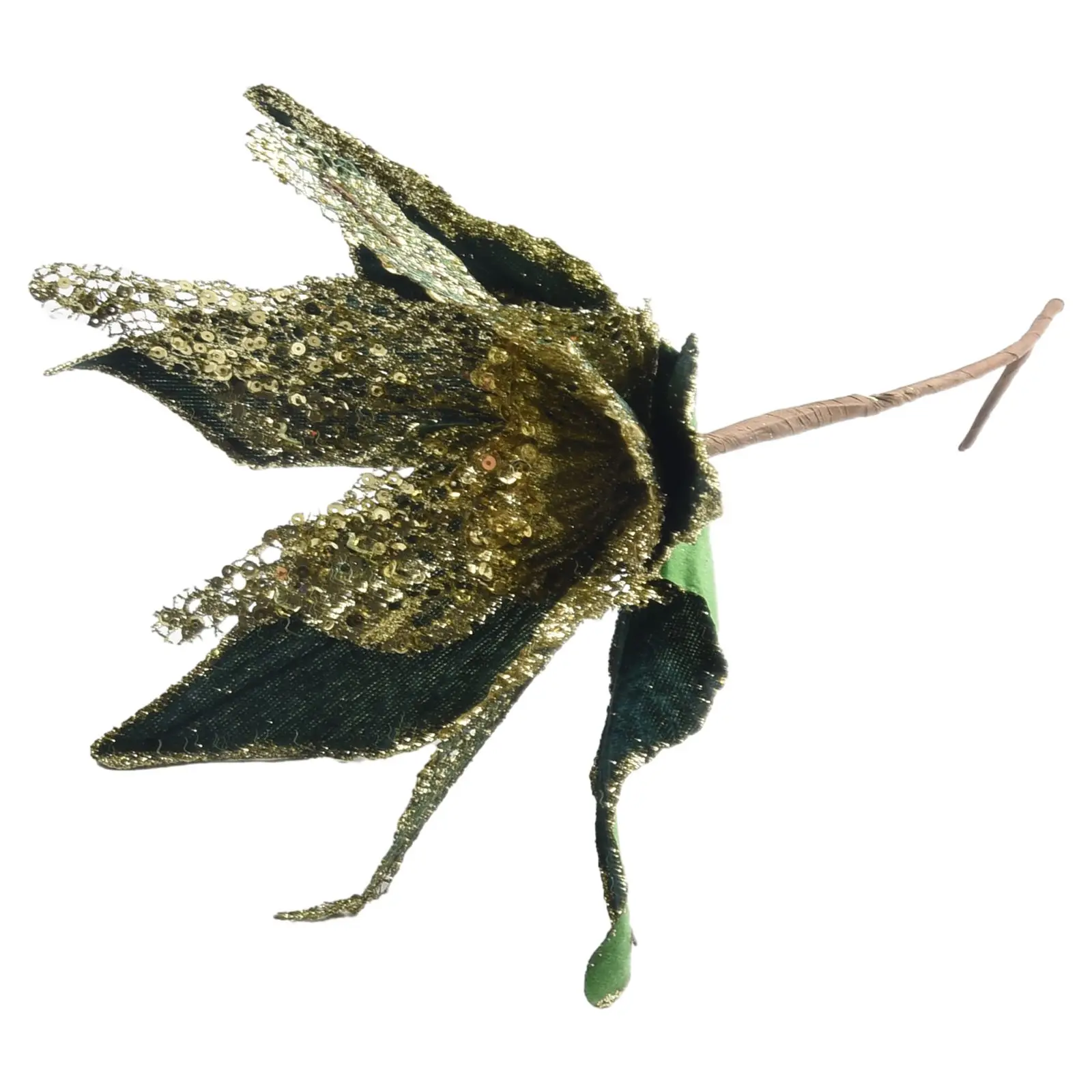 Блестящий рождественский цветок дерево пуансеттии атмосфера ткань + пластиковое