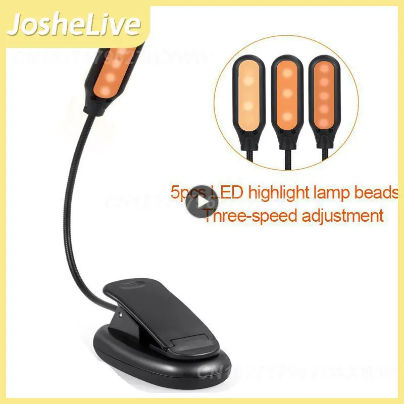 

Portable Travel Book Reading Light Convenient Rechargeable Flexible Night Light Fine Reading Lamp Mini Led Clip Booklight