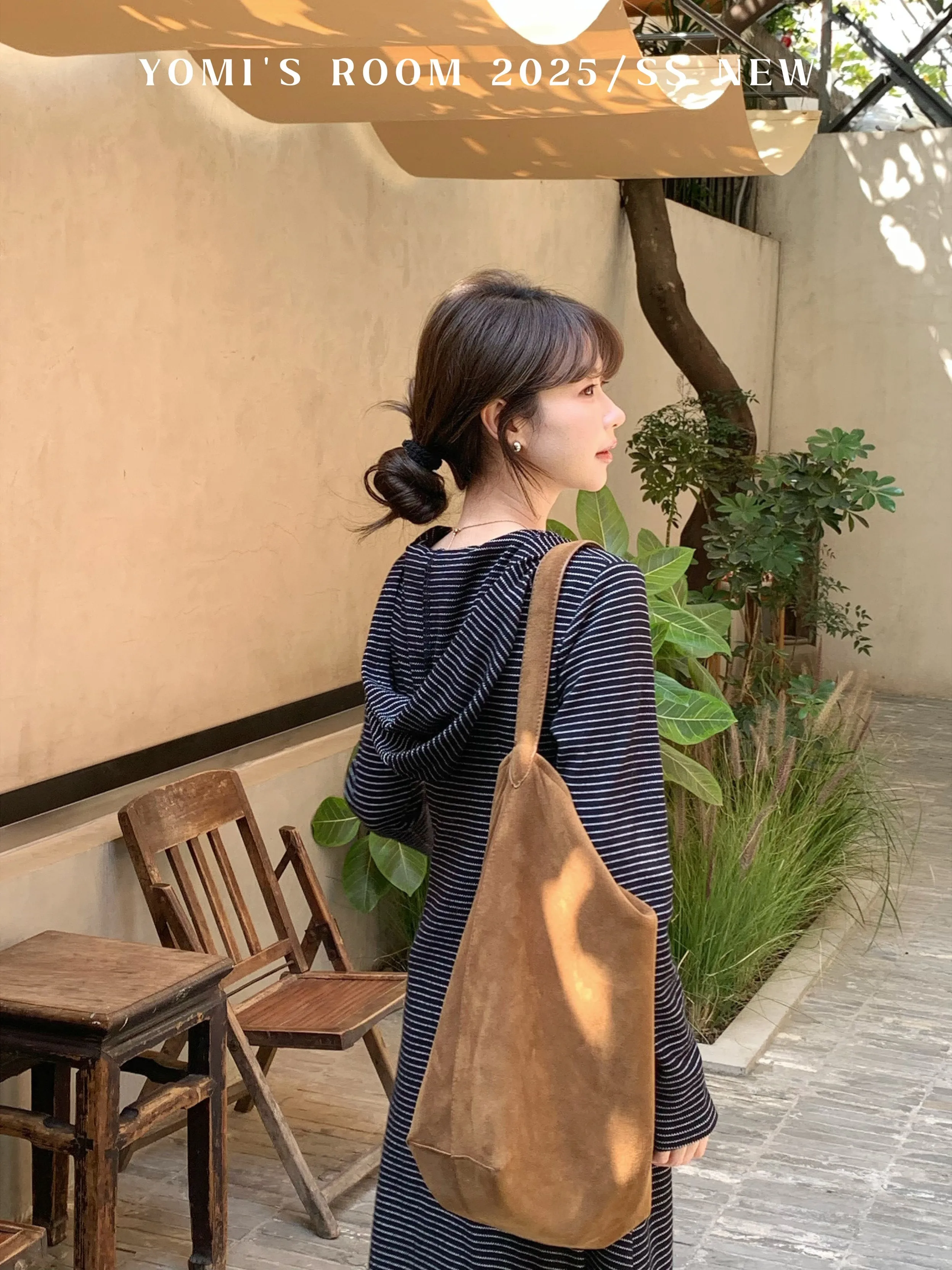 Yo Mi Yomi [Gray Holiday] Small Simple Casual Hood Stripe Knitted Skirt Women Early Spring Dress |
