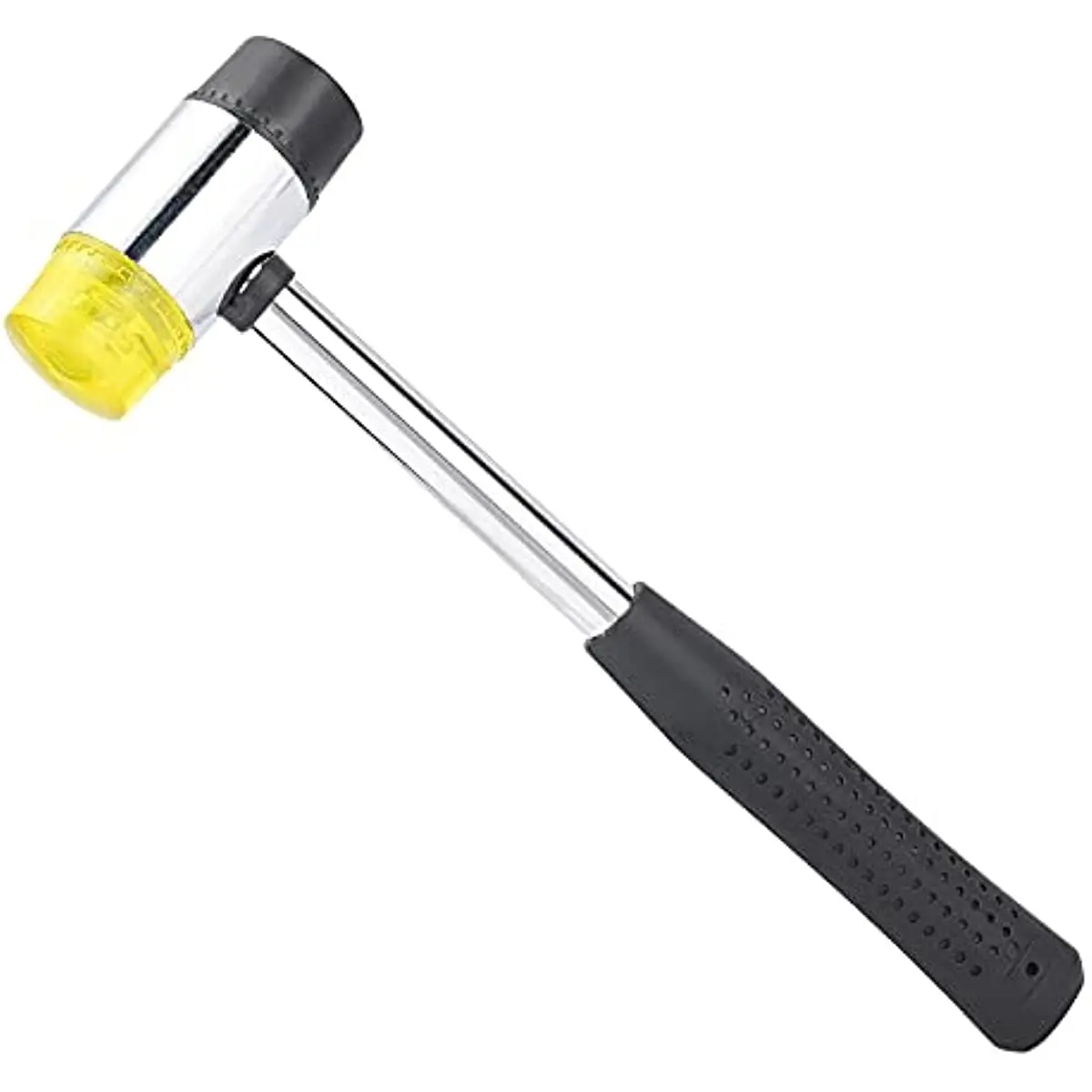 

3" Rubber Mallet, 25mm Double-Faced Soft Hammer with Soft Non-Slip Rubber Handle for Jewelry Leather Crafts Flooring