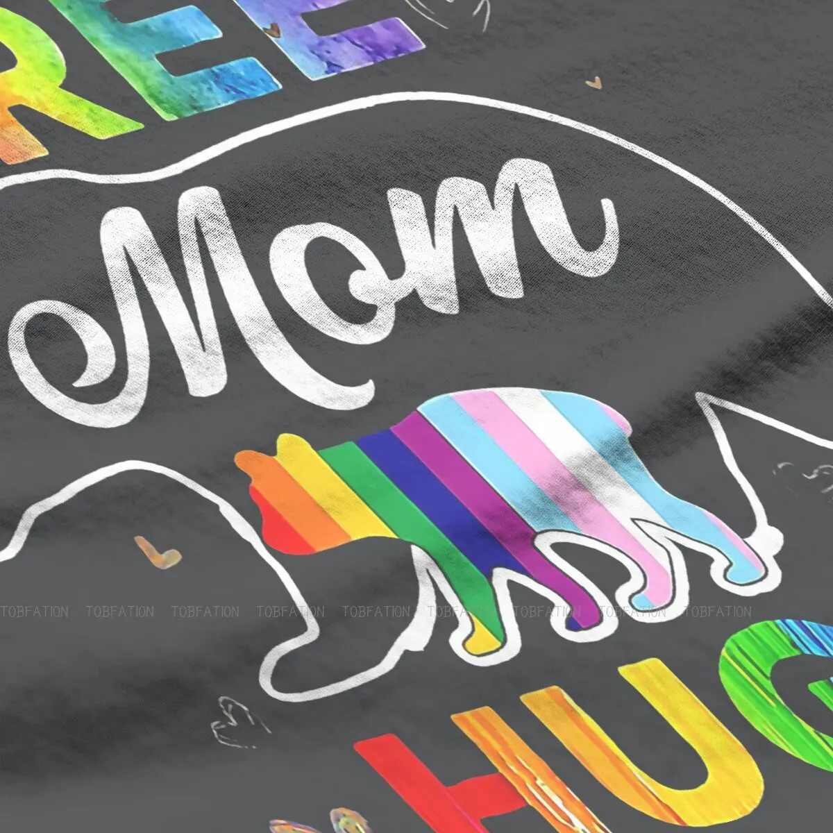 Свободная Радужная Женская одежда с надписью Mom Hugs женская футболка Pride Love Allyship