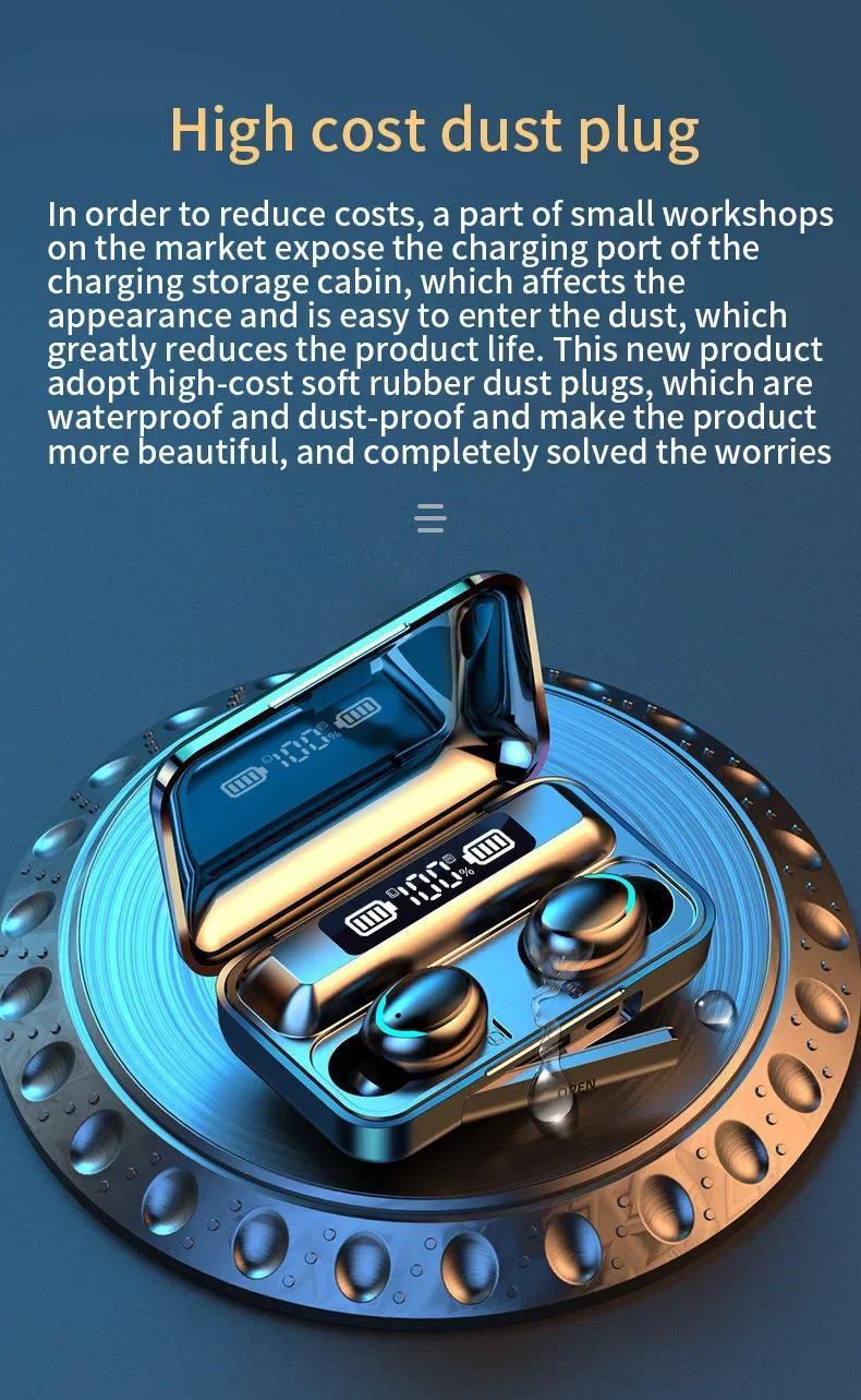 Bluetooth-гарнитура F9-5C с шумоподавлением и цифровым дисплеем