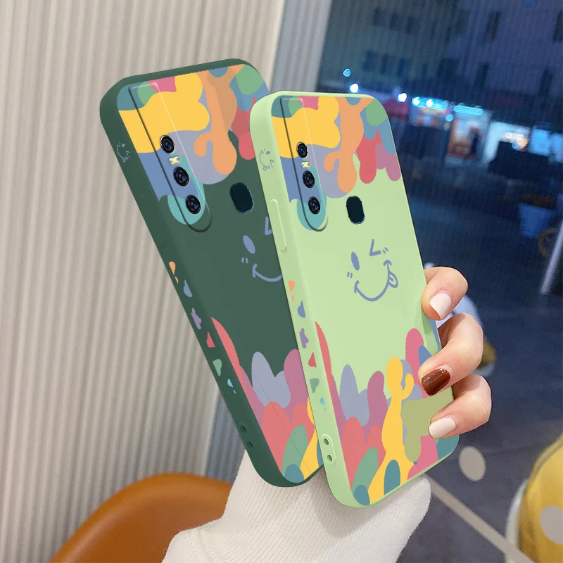 

Colorful Smiley Phone Case For VIVO Y20i Y20 Y20S Y12S Y30 Y33S Y12 Y15 Y17 Y19 Y21 Y21S S1 Pro Y91 Y91i Y93 Y95 Silicone Cover