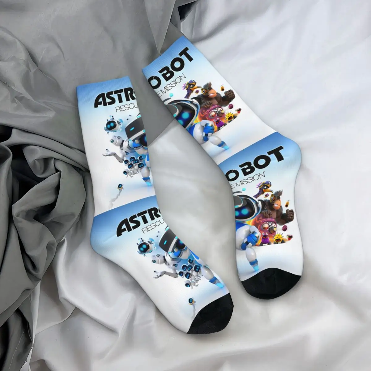 Новые мужские носки повседневные игровые Astrobots женские чулки с графическим