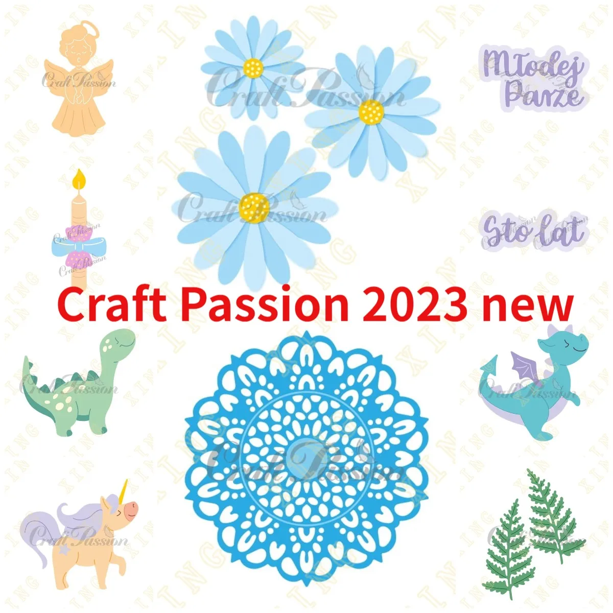 

2023 New Candle Daisies Fern Leaves Metal Craft Cutting Dies DIY Scrapbook Paper Diary Decoration Card Handmade Embossing