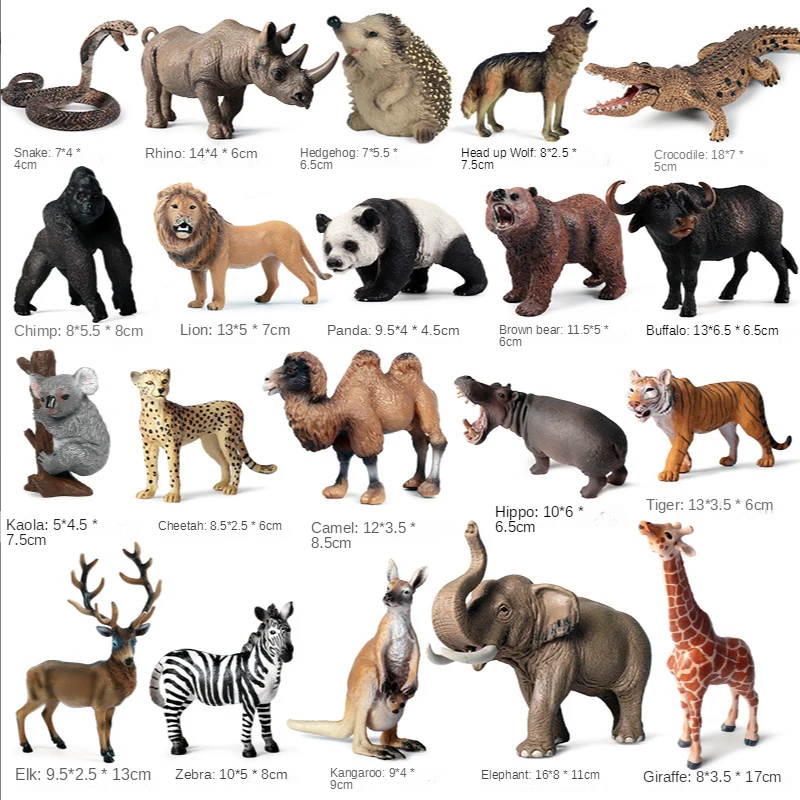 Имитация реалистичных диких животных в лесу фигурки модель экшн-модель твердый