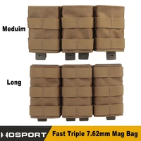 tactical molle triple magazine pouch 7 62mm rifle mag pouch universal airsoft magazine holster bag hunting accessories