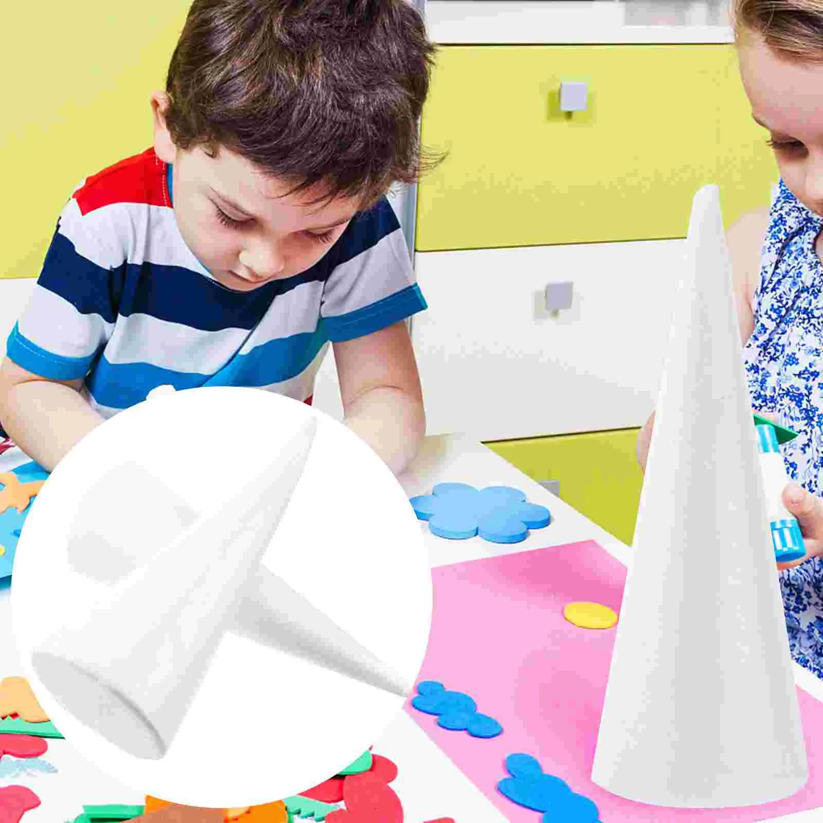 

Cone Cones Craftschristmas Craft Styrofoam Tree Diy White Polystyrene Floral Childrenpine Wreaths Modeling Supplies Shapedkids