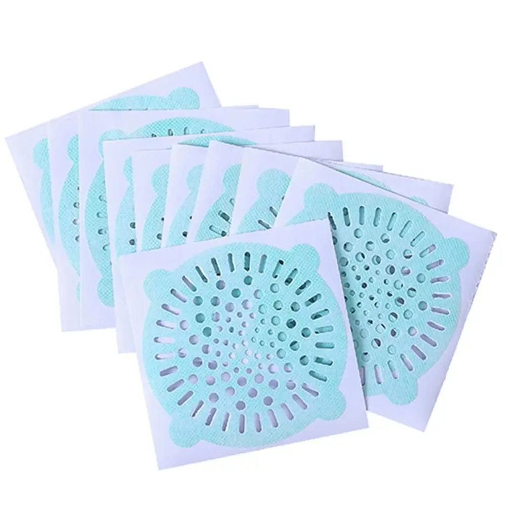 

10pcs Disposable Hair Anti-blocking Floor Drain Pool Filter Toilet Sewer Drain Strainer Sink Filter Sticker