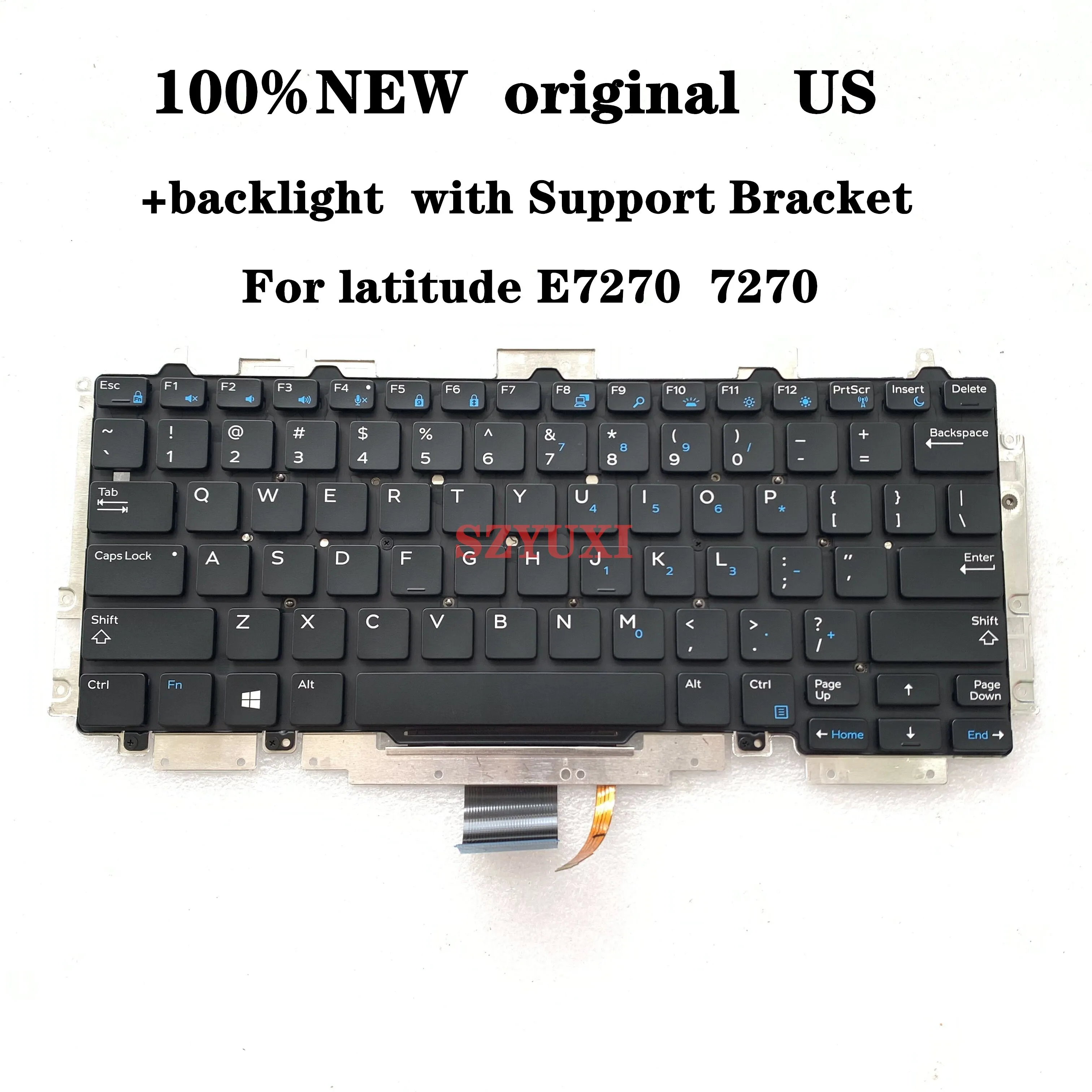 

100% новая клавиатура для ноутбука DELL latitude E7270 7270 с подсветкой и кронштейном 950P0 0950P0