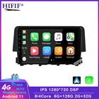 Автомобильный мультимедийный радиоплеер на Android 11 IPS DSP для Honda Civic 2016, 2017, 4G, LTE, Carplay wheel, управление с помощью GPS