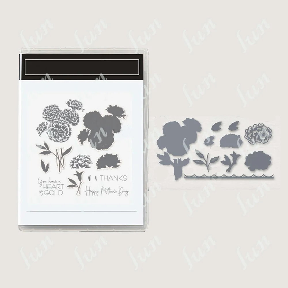 

Chrysanthemum Stamps and Dies New Arrival 2023 Scrapbook Diary Decoration Stencil Diy Greeting Card Handmade