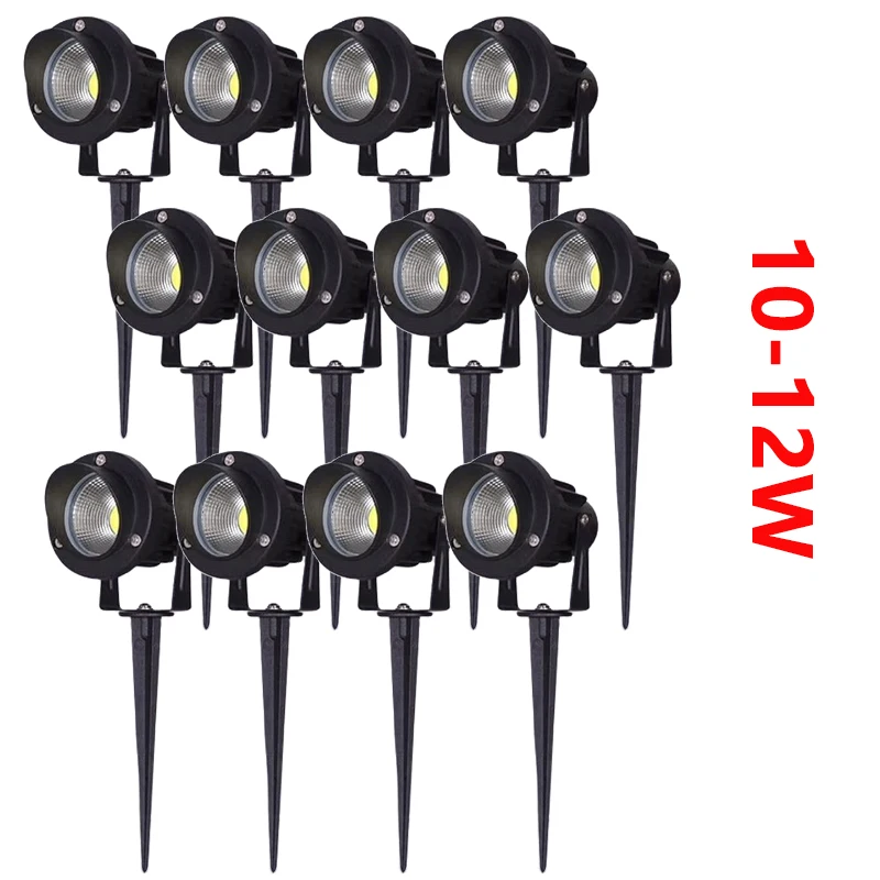 LED Garden Decoration Lights IP65 Waterprof Lawn Lamp AC220V110VDC24V12V Warm White 7W10W12W Landscape Spike Path Spotlights