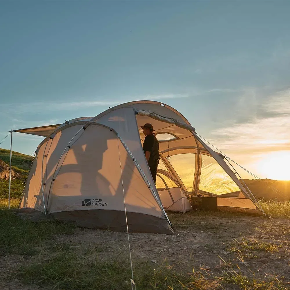 MOBI GARDEN Кемпинговая палатка Укрытие Серебряное покрытие Солнцезащитный крем UV50+