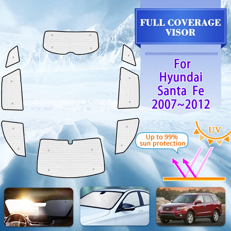 

Анти-УФ Автомобильное полное затенение окна для Hyundai Santa Fe 2007 ~ 2012 CM Автомобильный солнцезащитный козырек Солнцезащитный козырек Наклейка Чехлы Автоаксессуары