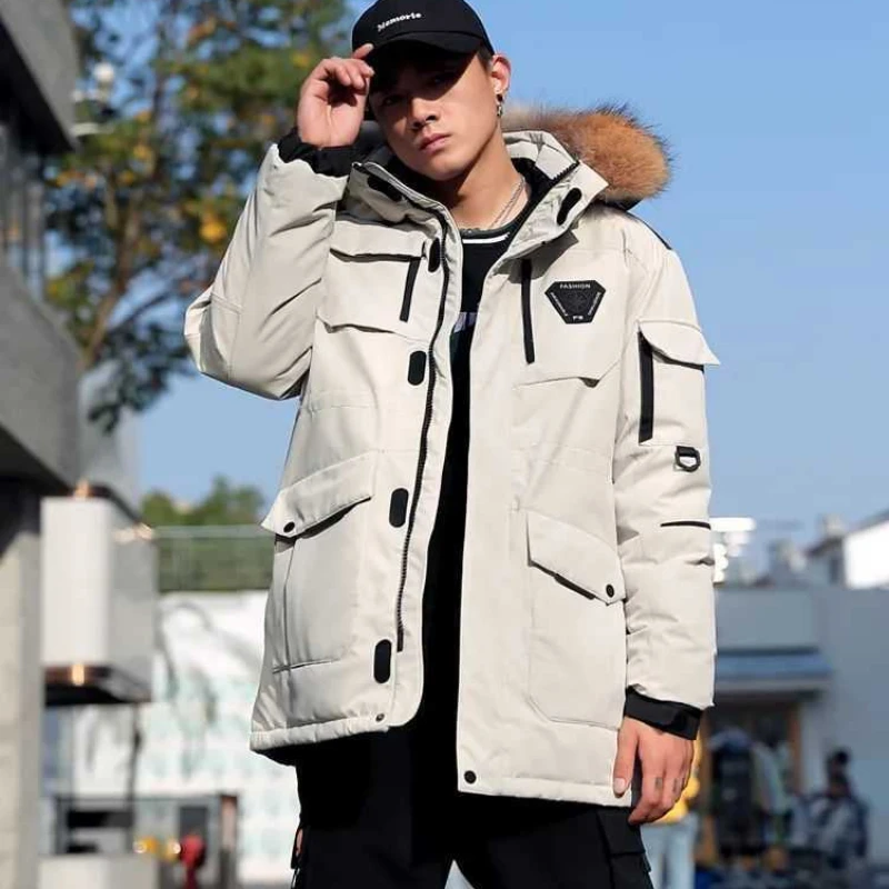 Men's Jacket Parkas Winter Jackets Men's Cold Jacket Medium Length Outdoor Runner Couple's Thick Down Jacket