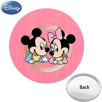 disney kawaii mickey minnie mouse single sided flat pocket mirror compact portable makeup travel purse mirrors for kids dsy186