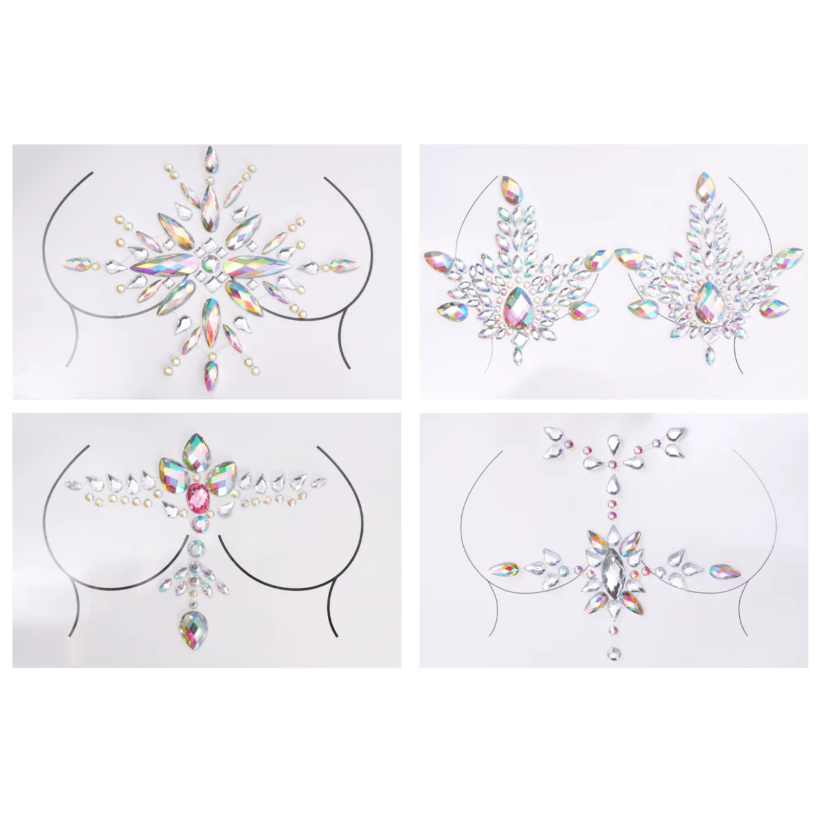 

4 комплекта, наклейки на грудь