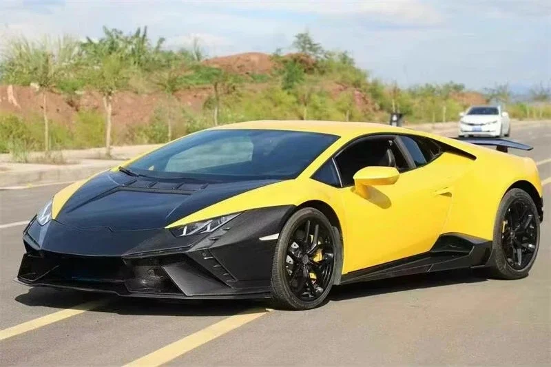 Фото Комплект обвеса KQX Tecnica Style из карбона для Lamborghini Huracan LP580 LP610 EVO Tecnica K: бампер, капот, боковые юбки, выхлопная система №4
